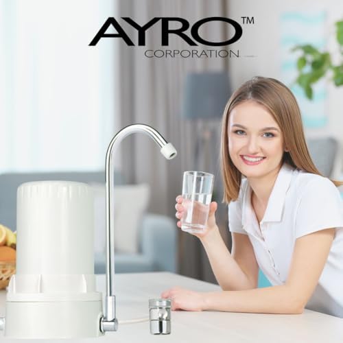 COUNTERTOP Water Filter with Alkaline Minerals & ANTIOXIDANTS - White White, AYRO Home & Travel Plus - Made in USA - Image 2