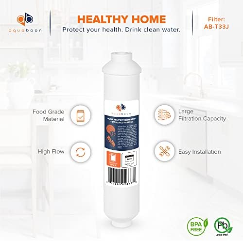 Aquaboon Inline Water Filter for Refrigerator 12-Pack of Inline Post/Carbon Polishing Water Filter Catridge for Reverse Osmosis System Standard Size (Jaco fitting) - Image 4