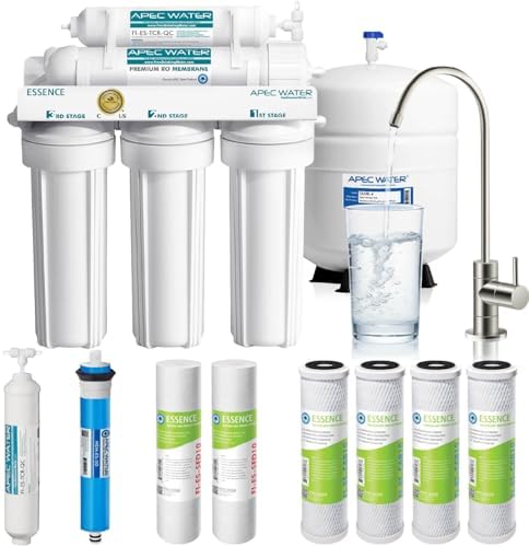 APEC Water ROES-50X, 5-Stage Under Sink RO System, Extra Filters, 50 GPD by APECWaterSystems