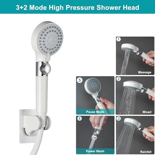 GwernKB Handheld Shower Head with Hose and On Off Switch,Water Saving - Image 3