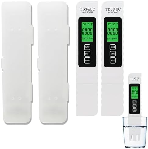 4 in 1 Digital Water Tester, 2026 New TDS Meter Digital Water Tester, TDS EC & Temperature Meter, 0-9990PPM Digital Water Tester with Display & ATC for Drinking Water Aquariums Swimming Pool (2) by Unknown