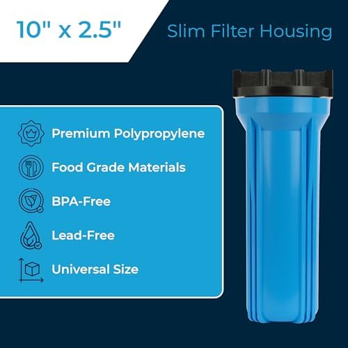 SpiroPure SP-FH-BL14 10x2.5 Water Filter Housing 10 x 2.5 Standard 1/4" NPT - Image 2