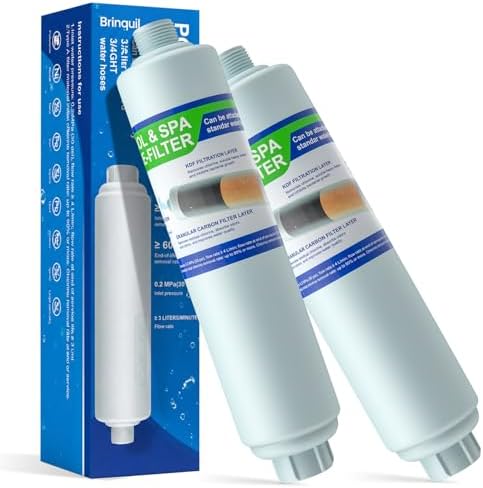 Garden Hose Filter for Filling Hot Tub/Pool/Spa, Greatly Reduces Sediment, Chlorine, Heavy Metals and Odors, Standard 3/4" Garden Hose Thread, Hose Filter, Up to 8,000 Gallons (2 Pack) by Unknown