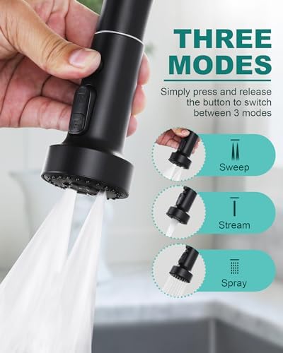 ARCORA Pull Down Kitchen Faucet Head Replacement with 13 Adapters, 3 Modes - Image 5