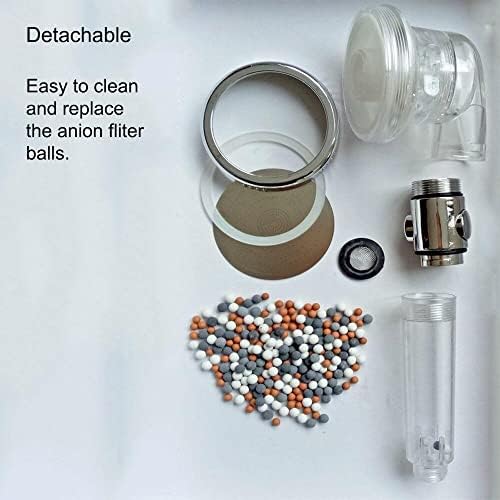 MineralStream Ionic Shower Head 2.0 Full Kit with Replacement Beads + Hose + Shower Holder + Arm Diverter| 3 Settings High Pressure Water Saving Showerhead for Dry Hair & Skin - Image 6