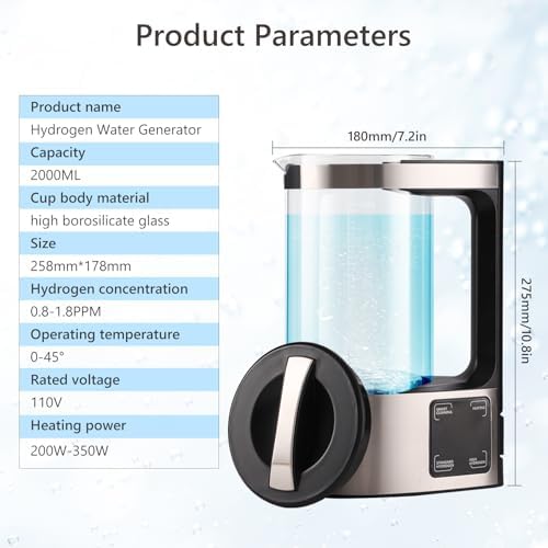 Hydrogen Water Machine Generator | 1800 PPB High Concentration - Image 2