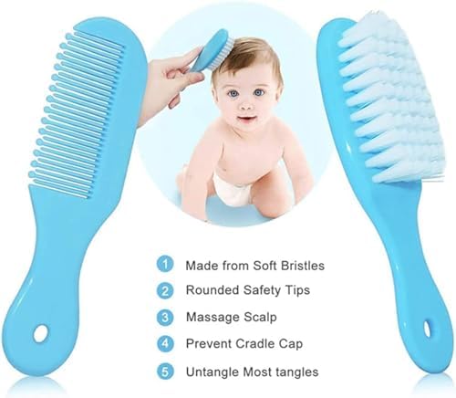 Baby Healthcare and Grooming Kit, Electric Safety Nail Trimmer Baby Nursery Set Newborn Nursery Health Care Set with Hair Brush Comb for Infant Toddlers Boys Girls Kids - Image 5
