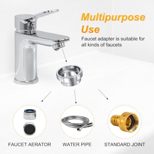 M METERXITY 2-Pack Faucet Adapter, M28 Male to M22 Male, for Kitchen - Image 6