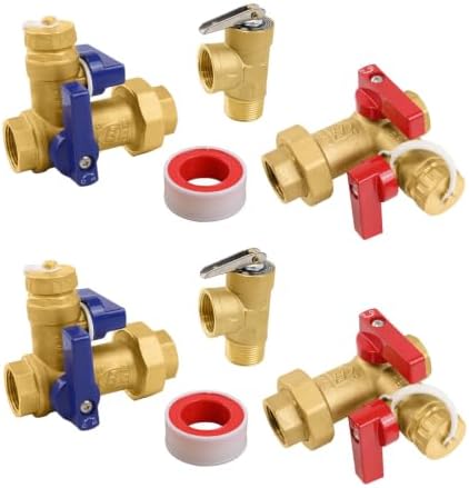 2 Sets Niikappu Tankless Water Heater Valve Kit, 3/4" FIP x FIP(TOOL028-2) by Unknown