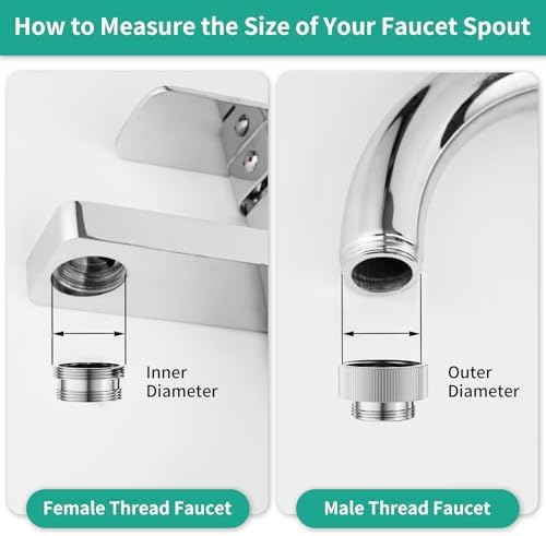 Sink Hose Sprayer Attachment for Faucet, 5 Adapters, Chrome - Image 5