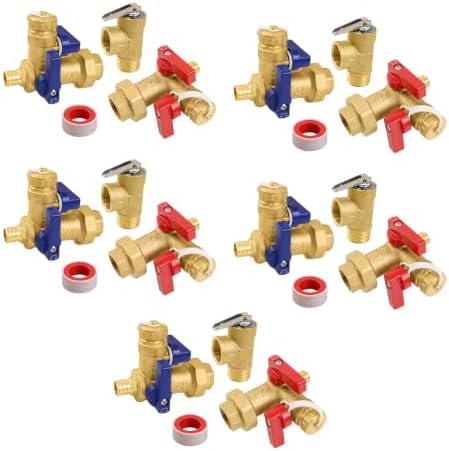 5-Set GUOFIS Tankless Water Heater Service Valve Kit,FIPx PEX(TOOL053-5) by GUOFIS