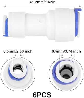 6pcs Water Purifier Adapter, 3/8 to 1/4 Water Line Adapter - Image 2