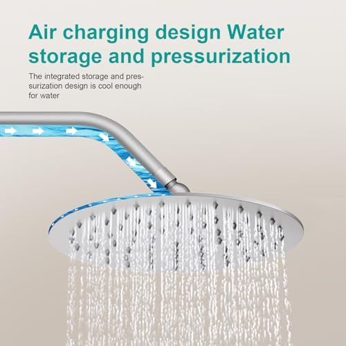 All Metal 8Inch Rain Shower Head - Heavy Duty Stainless Steel, Easy Install, High Water Flow, Ultra-Thin Modern Design for Bathroom (Brushed Nickel) - Image 6