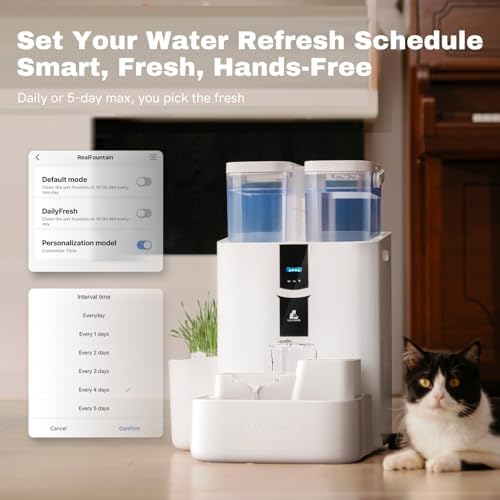 Automatic Cat Water Fountain 10L/338oz Self Filling and Cleaning, Pet Water Dispenser with Filter System for Dogs, 5G Wi-Fi Smart Bowl Wastewater Separation & No Slimy with Quiet Pumps - Image 2