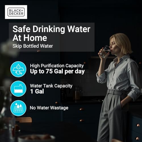 BLACK+DECKER Countertop Reverse Osmosis (RO)+UV Water Filter System, Hot & Ambient Water — 5 Temperature Settings, 5-Stage Filtration, IAPMO & NSF/ANSI 58 Certified, No Installation Required, Portable - Image 5