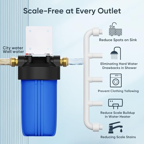 Whole House Water Softener Alternative, 4-Layer Scale Prevention Filter with 25,000 Gallons Capacity, Reduces Chlorine and Prevents Scale Buildup on Shower Head, Dishwasher, and More - Image 5