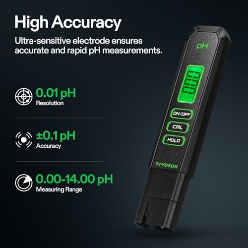 VIVOSUN Digital pH Meter TDS EC Meter for Water 0.01 Accuracy Hydroponics - Image 2