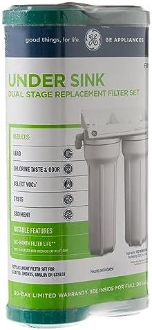 GE SmartWater FXSVC Under Sink Water-Filter, Replacement for Water Filtration System, Reduces Sediment & Other Impurities, Replace Every 6 Months, 2 Filters (Pack of 3) - Image 2