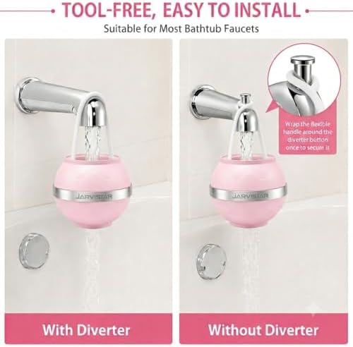 JARVISTAR Bath Filter for Tub Faucet, Reusable Hanging Design, Pink - Image 6
