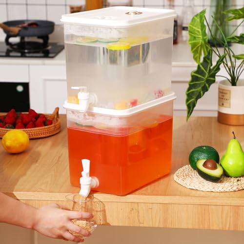 Domensi 8 Pack Drink Dispenser for Fridge with Spigot, 2 Gallon - Image 6