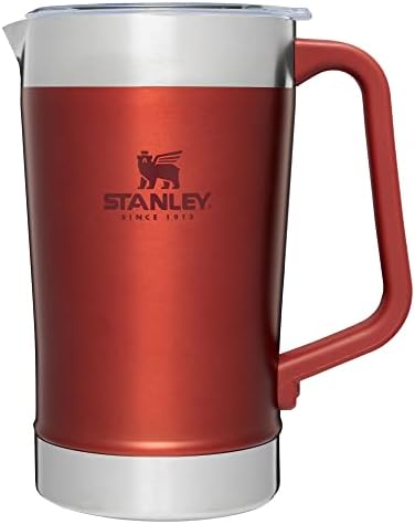 Stanley Stay-Chill Pitcher 64 oz | Cold Water, Beer, and Drink Pitcher with Lid | Large Capacity Durable Beverage Container with Handle | Insulated Stainless Steel | BPA-Free | Cinnamon Glow by Unknown