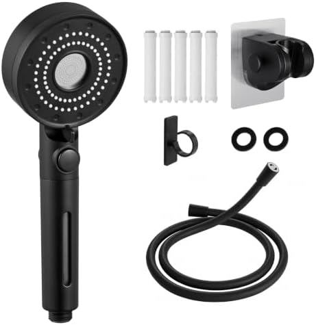 Handheld Filter RV Shower Head with Hose, Black by Unknown