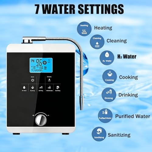 Alkaline Water Ionizer Machine for Home, 11 Titanium Plates, pH 3-11 Water Purifier, 800mV ORP, 8000L Filter Capacity, Premium Silver Design - Image 3