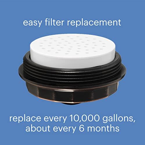 Brondell Shower Filter VivaSpring, Compact Rubbed Bronze – High Output, 100% High-Purity KDF Filtration, With FF-30 Filter Cartridge, Filtered Shower Water for Healthier Skin & Hair - Image 4