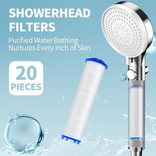 20 Pack Shower Filter Shower Head Filter PP Cotton Filter Handheld, Filter Replacement Filter Tool Suitable for Various Specifications of Shower Heads (2.95 inches) - Image 3