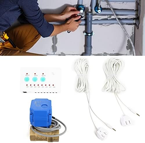 Water Leak Detector, Audible and Visual Alarm with Shutoff Valve for Tap Water Pipes, Heating Pipes, Central Air Conditioning , Logistics Warehouses, Schools, Homes (US Plug) - Image 7