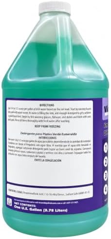 Victoria Bay Emerald Green Concentrated Liquid Dishwashing Soap Detergent, Gallon, 4/Case - Image 2