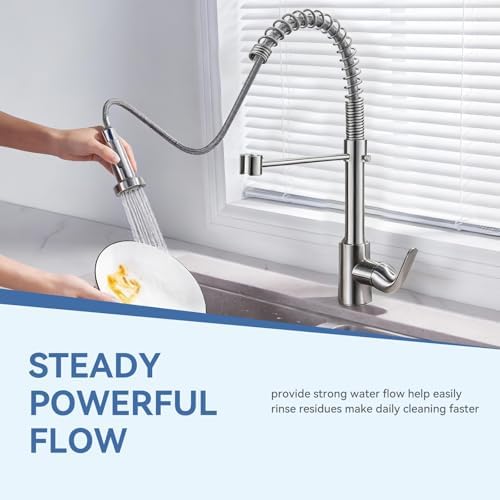 Kitchen Faucet Head Replacement with 2 Modes, Pull Down Spray Head for Kitchen Faucet, Kitchen Sink Sprayer Replacement Compatible with Moen, American Standard, Kohler Faucets - Image 6
