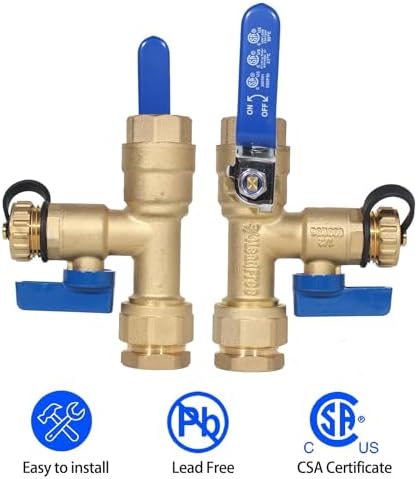 ORBEK 3/4 Inch Tankless Water Heater Isolation Valve Kit, Brass,150 PSI PRV - Image 2