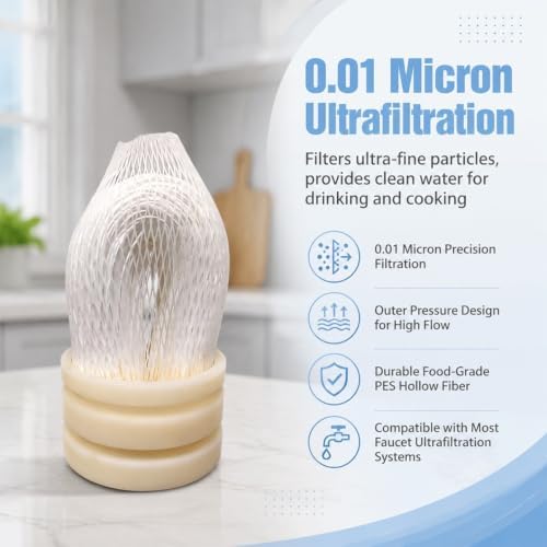 2-Pack 0.01 Micron External Pressure UF Membrane Cartridge,Hollow Fiber Ultrafiltration Replacement Filter,for Faucet Water Purifier - Image 4