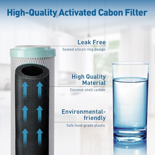 PureDrop PDR-FC15 Carbon Block Water Filter Replacement Cartridge, 2.5"x10", 5 Micron for Universal Reverse Osmosis System - Image 5