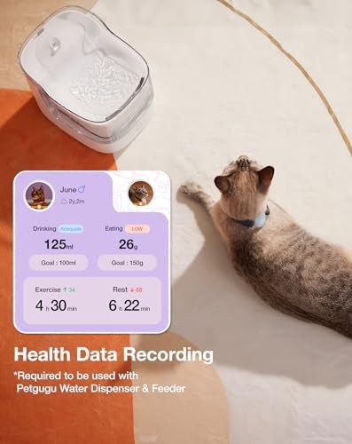 PETGUGU Smart Bundle: WiFi Cat Water Fountain with App + PF5 Pet ID Card – Real-Time Multi-Pet Tracking, Weekly Health Reports, Ultra-Quiet Wireless Pump & 8-Layer Filtration (2.4G Only) - Image 4