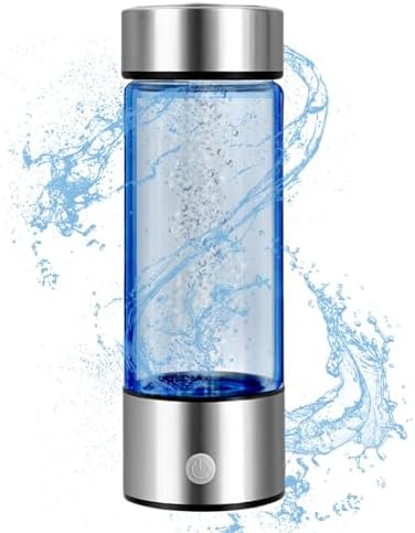420ml Hydrogen Ionized Water Bottle, 800 to 1200PPB Level up Hydrogen Generator Bottle, Portable Water Ionizer Machine Generator Health Cup for Travel by Dpofirs