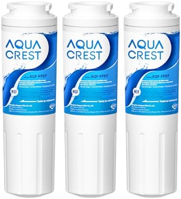 AQUA CREST UKF8001 Water Filter, Replacement for EveryDrop Filter 4, 3 Pack by AQUACREST