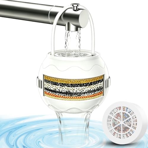 Bath Filter for Tub, 10-Stage Water Filtration System – Softens Hard Water, Removes Chlorine & Contaminants, Universal Fit for Any Bathtub Faucet, BPA Free, Portable for Travel & Home by Unknown