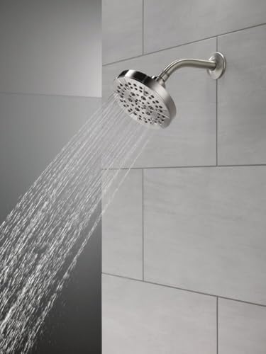 Delta 6-Setting Chrome Shower Head with High Pressure Spray, 6 Inch Round Shower Head, Showerheads, 1.75 GPM Flow Rate, Chrome 52535 - Image 2