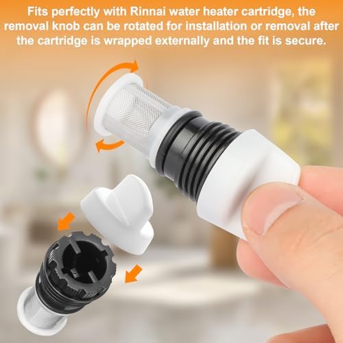 H98-510-S tankless Water Heater Filter, tankless Water Heater Filter Removal Tool, for Rinnai Water Heaters（White, 2 Pack） - Image 5