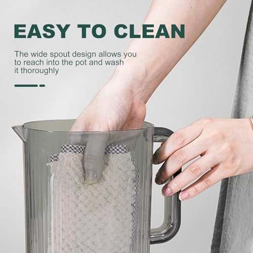DOITOOL Household Water Pitcher with Lid 2.2L Cold Water Kettle for Fridge Juice Container Kitchen Beverage Jug Food-Safe Material - Image 7
