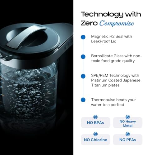 HydroPitcher | 68 Oz Hydrogen Water Pitcher - BPA Free Rich Hydrogen Water Generator - Electrolysis Jug with SPE/PEM Technology Hydrogen Water Machine | Chlorine Free Large Hydrogen Water Bottle - Image 4