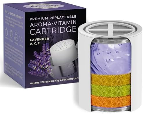 AquaHomeGroup Vitamin C E A Cartridge, Lavender Aroma, Reduces Chlorine by Aquahomegroup