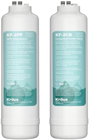 KRAUS Replacement Filter Cartridges for Purita 2-Stage Under Sink Water Filtration System with Carbon Block and Polypropylene Filters (Set of 2), FC-101 by Unknown