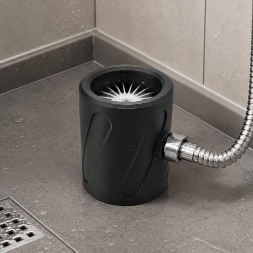 Dog Paw Washer Shower Nozzle, Plastic G1/2 Threaded Pet Foot Rinse Attachment with Wide Open Wash Head for Bathing and Grooming, Black, 1 Pack (White) - Image 6