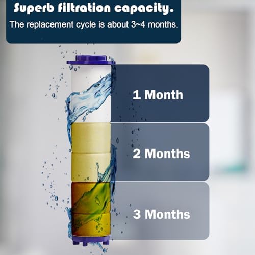 CWPW Handheld Turbo Fan hydro jet High Pressure vortex Shower Head Filter set of 12 - Image 4