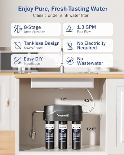 Dreamwills SJ10 8-Stage Under Sink Water Filter System, Up to 18-Months - Image 2