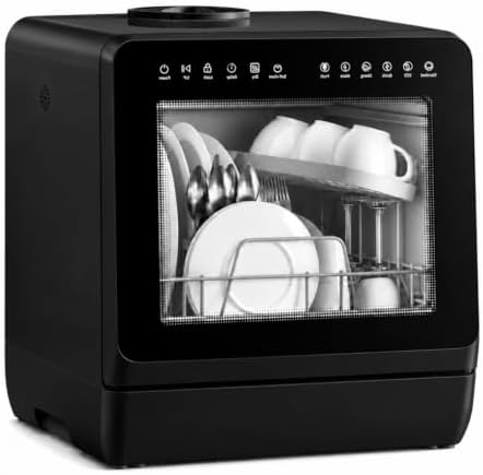 Countertop Dishwasher 5L Tank Water Softener No Hookup, Black by Unknown