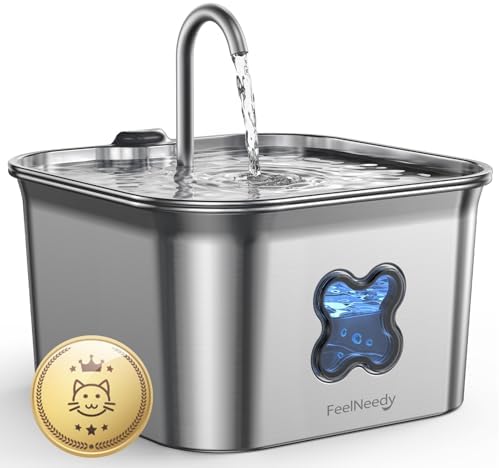 Cat Water Fountain - 95oz/2.8L Faucet-Style Pet Drinking Fountain for Cats by FEELNEEDY